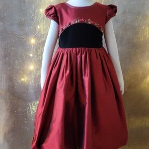 Isobella & Chloe Silk Blend Velvet Dress 6X